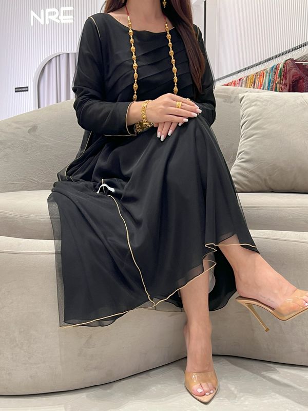 Double Chiffon + Tulle Dress